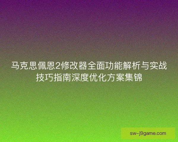 马克思佩恩2修改器全面功能解析与实战技巧指南深度优化方案集锦